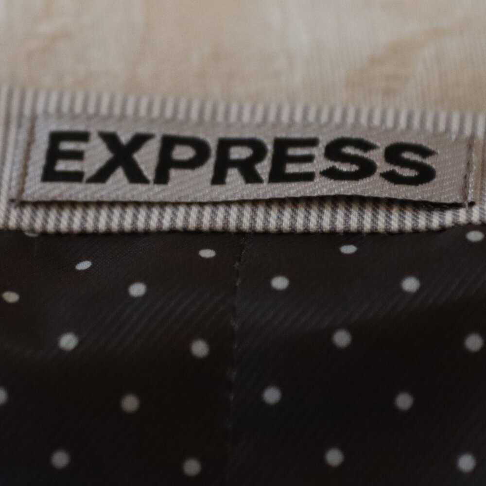 Express Light Gray Pinstripe Single-Breasted Suit… - image 2